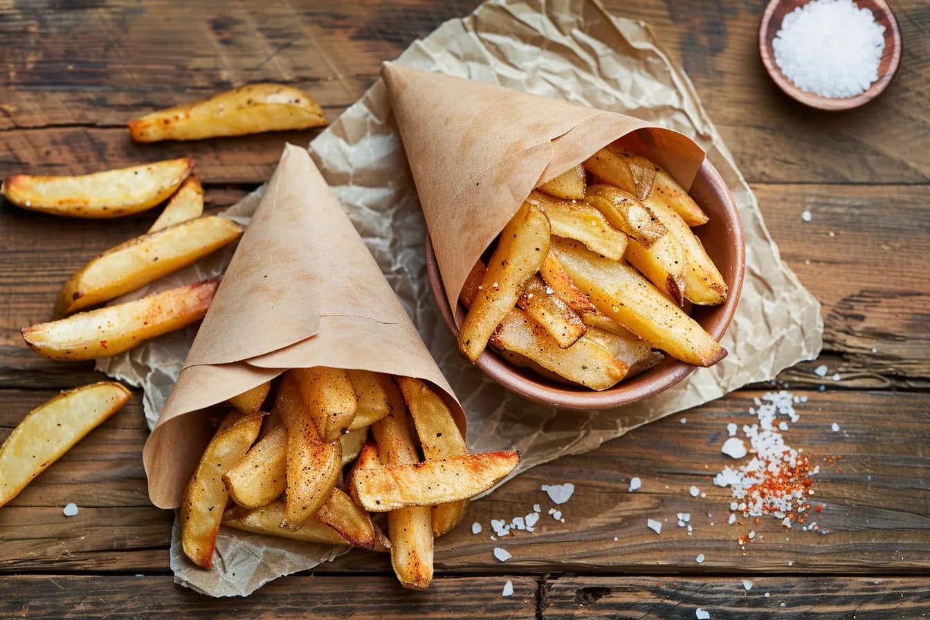 Knapperige huisgemaakte friet
